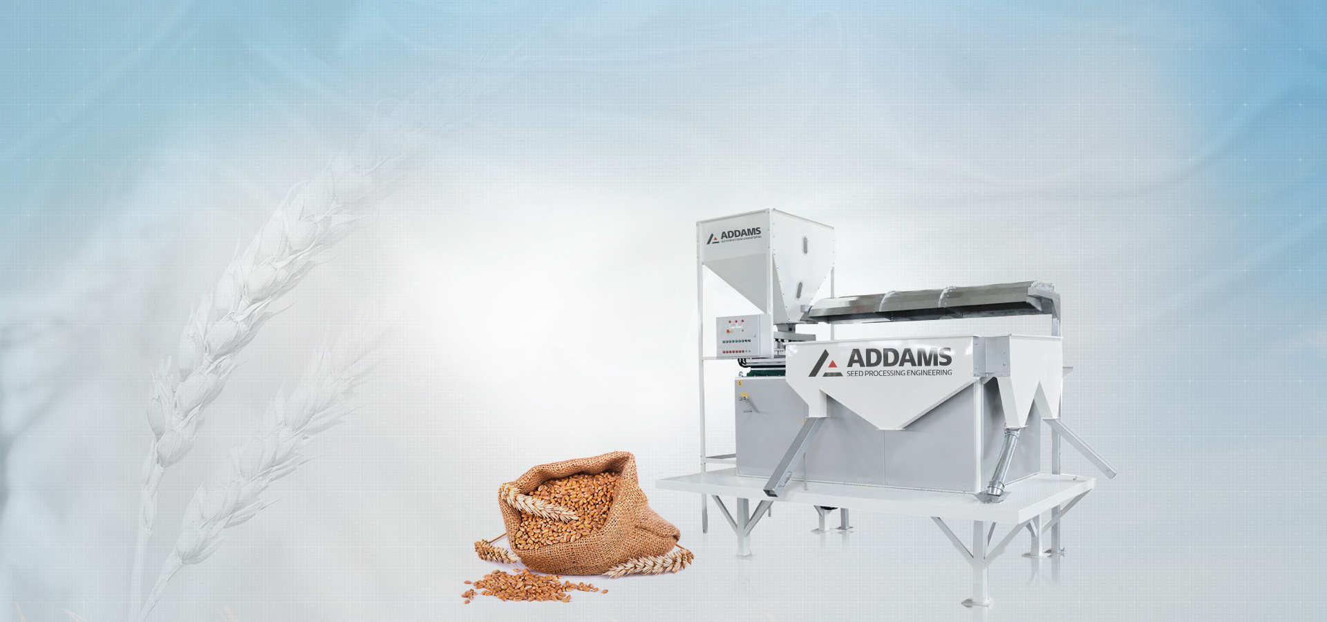Addams GS 010 Series Gravity Separator machines for the perfect separation of products with a different density of product with very slight difference in size and/for weight, which cannot be separated by screening (width) or by indented cylinders (length)